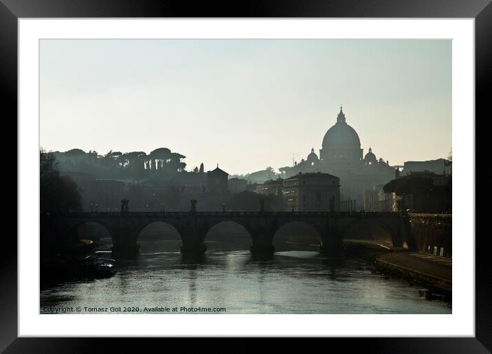Rome at dusk Framed Mounted Print by Tomasz Goli