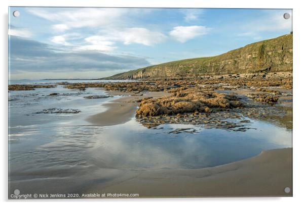 Dunraven Bay on the Glamorgan Heritage Coast Wales Acrylic by Nick Jenkins