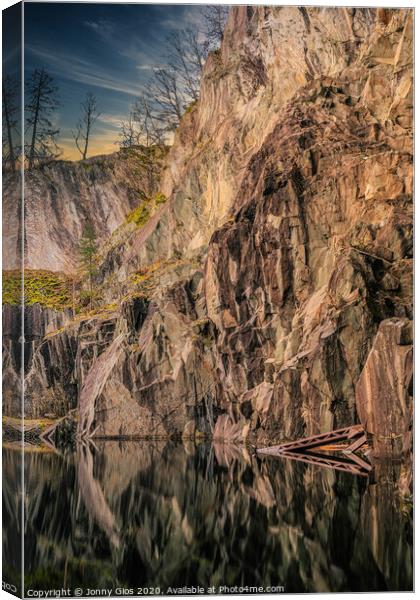 Hodge Close Quarry end of the line  Canvas Print by Jonny Gios