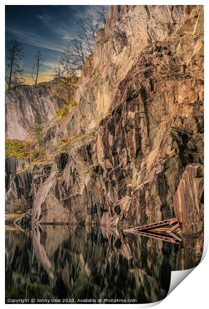 Hodge Close Quarry end of the line  Print by Jonny Gios