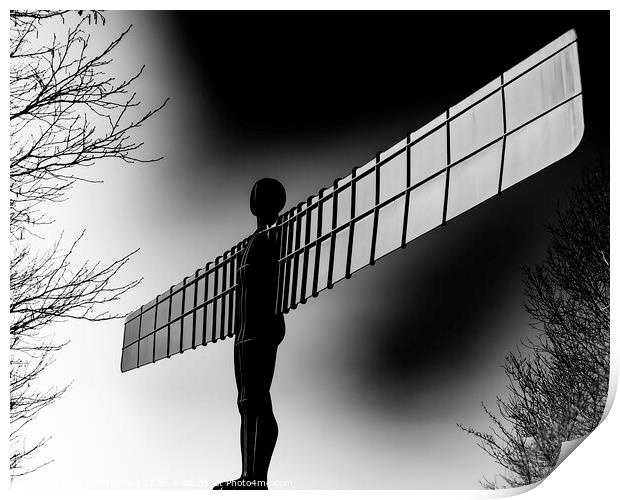 Angel Of The North #4 Print by Miguel Herrera