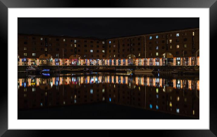 Reflections in the Albert Dock Framed Mounted Print by Jason Wells