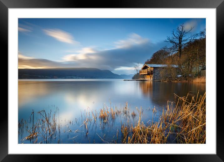 Ullswater Boat House Framed Mounted Print by Phil Durkin DPAGB BPE4