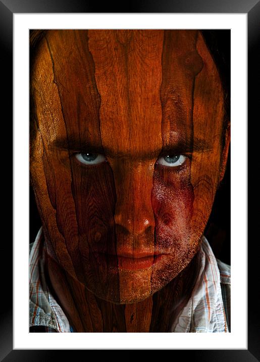 Wooden head Framed Mounted Print by Nathan Wright