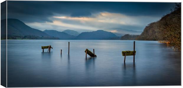 Ullswater Jetty Remains Canvas Print by Phil Durkin DPAGB BPE4