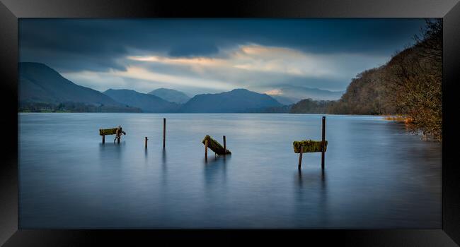 Ullswater Jetty Remains Framed Print by Phil Durkin DPAGB BPE4