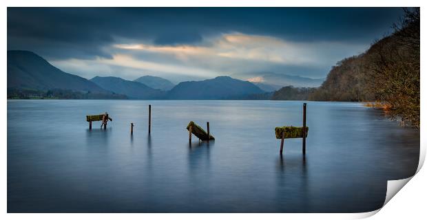 Ullswater Jetty Remains Print by Phil Durkin DPAGB BPE4
