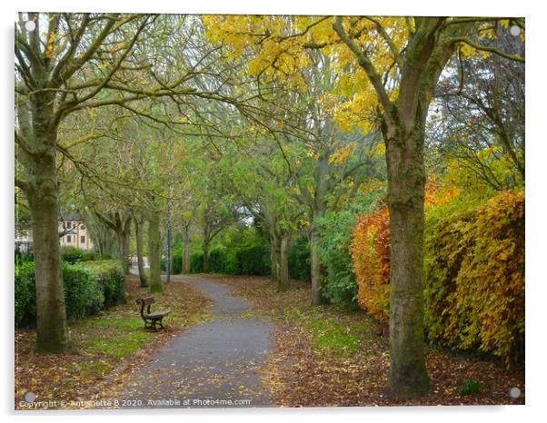 Autumnal Walk . Acrylic by Antoinette B