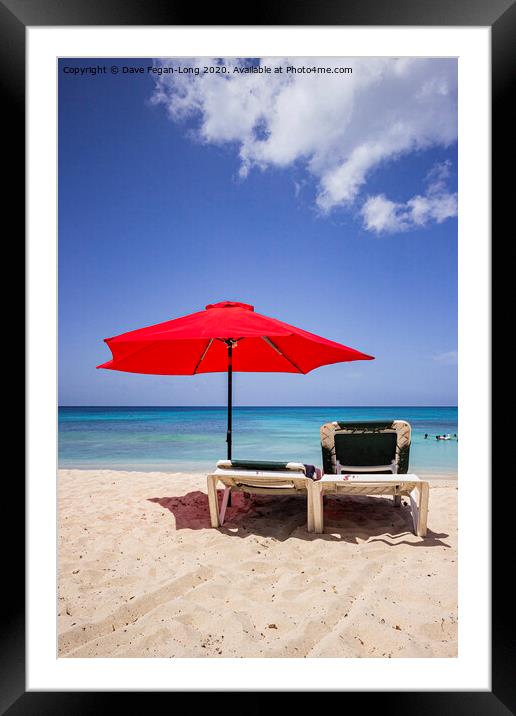 Relaxing Barbados Style 1 Framed Mounted Print by Dave Fegan-Long