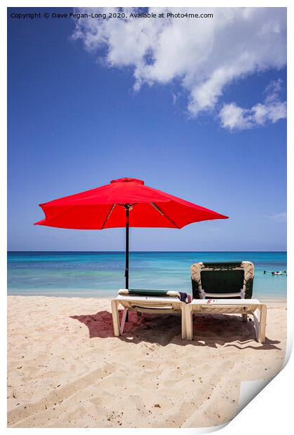 Relaxing Barbados Style 1 Print by Dave Fegan-Long
