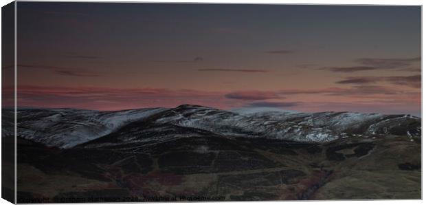 A snow covered ochil hills  Canvas Print by Graham Mathieson