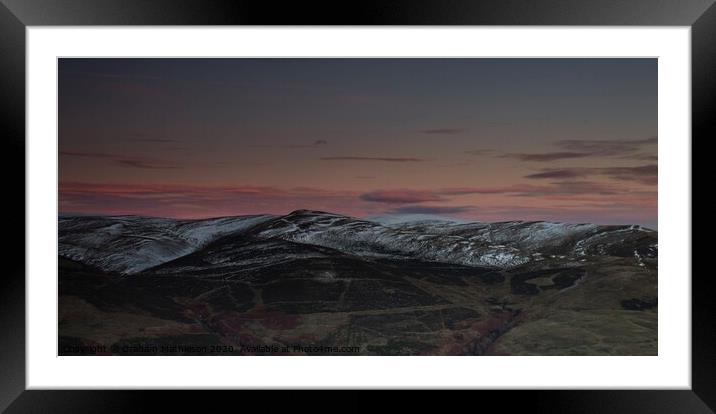 A snow covered ochil hills  Framed Mounted Print by Graham Mathieson