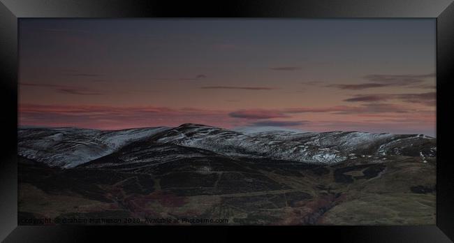A snow covered ochil hills  Framed Print by Graham Mathieson