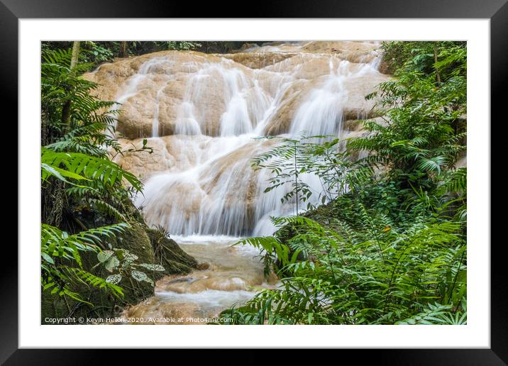  Sri Sangwan waterfall, Chiang Mai, Thailand Framed Mounted Print by Kevin Hellon