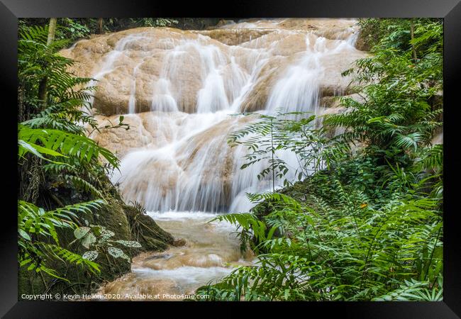 Sri Sangwan waterfall, Chiang Mai, Thailand Framed Print by Kevin Hellon