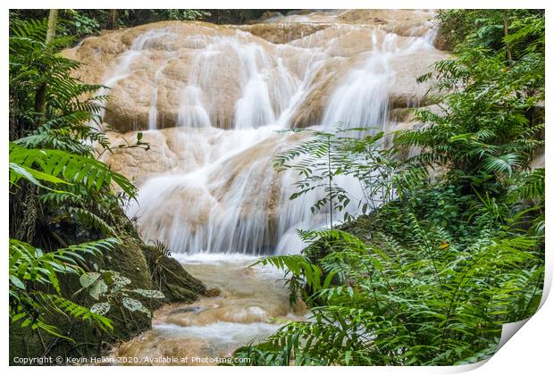  Sri Sangwan waterfall, Chiang Mai, Thailand Print by Kevin Hellon