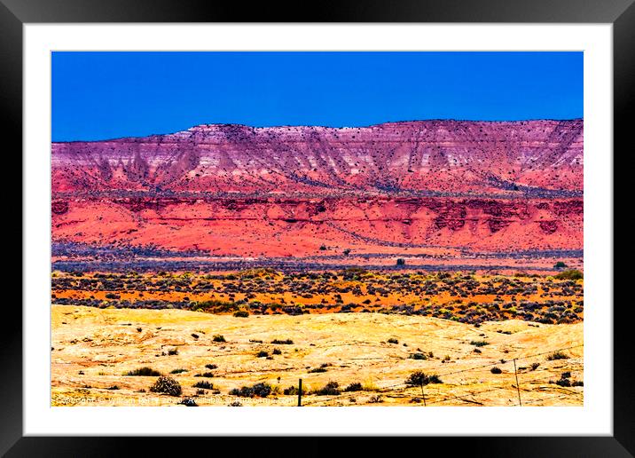 Rock Formations Monument Valley Utah Framed Mounted Print by William Perry