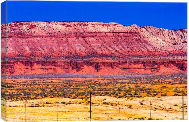 Colorful Canyon Cliff Monument Valley Utah Canvas Print by William Perry