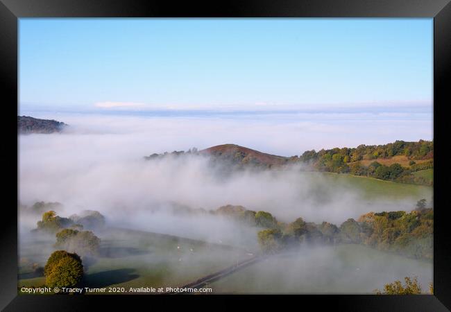 Misty Morning over Cam Peak Framed Print by Tracey Turner