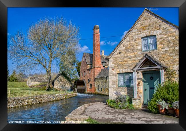 The Old Mill at Lower Slaughter in the Cotwolds Framed Print by Tracey Turner
