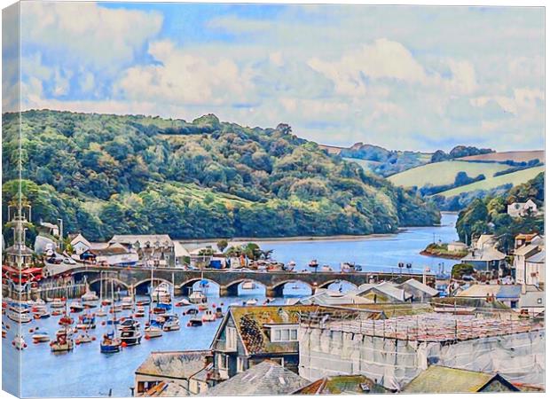 Looe Bridge  Cornwall  Canvas Print by Beryl Curran