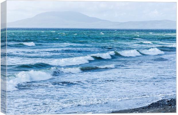 Wild Atlantic waves in Clew Bay, Mayo, Ireland Canvas Print by Phil Crean