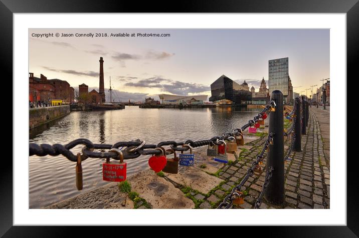 Liverpool Locks. Framed Mounted Print by Jason Connolly