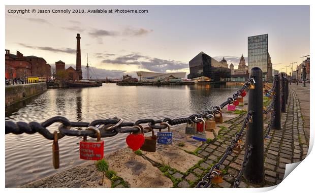 Liverpool Locks. Print by Jason Connolly