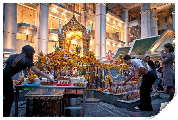The Erawan Shrine in Bangkok, Thailand. #2 in a series. Print by Peter Bolton