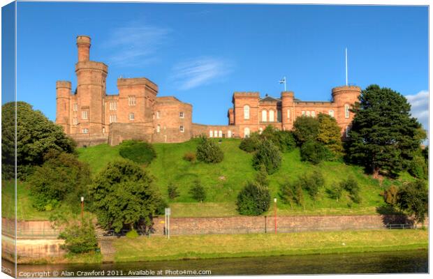 Inverness Castle, Scotland Canvas Print by Alan Crawford