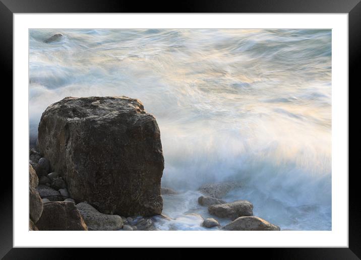 Blurred Waves Framed Mounted Print by Nicola Clark