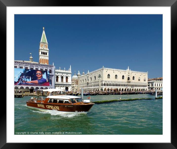 Venice, Doge's Palace and Basilica di San Marco Framed Mounted Print by Charles Kelly