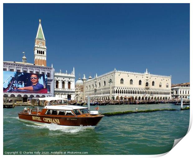 Venice, Doge's Palace and Basilica di San Marco Print by Charles Kelly