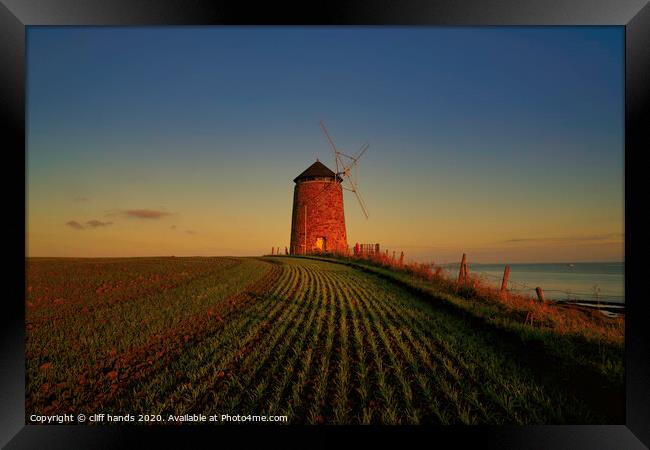 St Monans windmill at sunset Framed Print by Scotland's Scenery