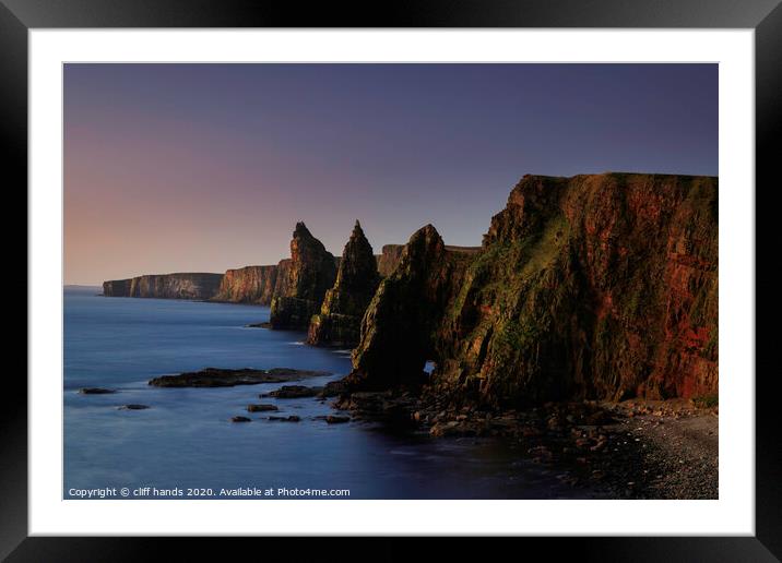 Duncansby Stacks at sunrise. Framed Mounted Print by Scotland's Scenery