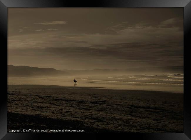 Horse running on Beach, highlands, scotland. Framed Print by Scotland's Scenery