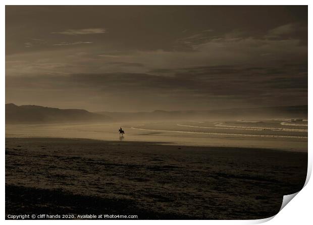 Horse running on Beach, highlands, scotland. Print by Scotland's Scenery