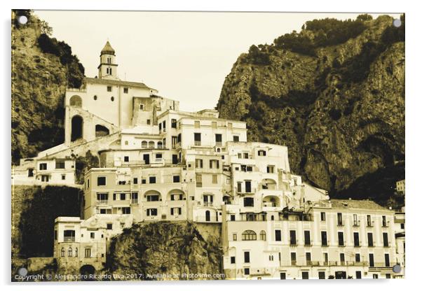 Amalfi Village - Italy Acrylic by Alessandro Ricardo Uva