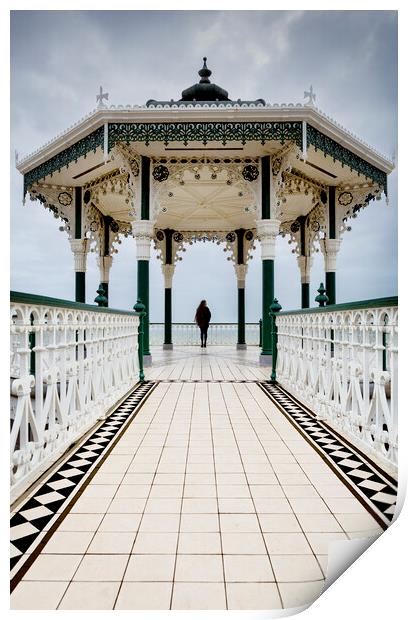 Brighton and Hove  Bandstand Print by Maggie McCall
