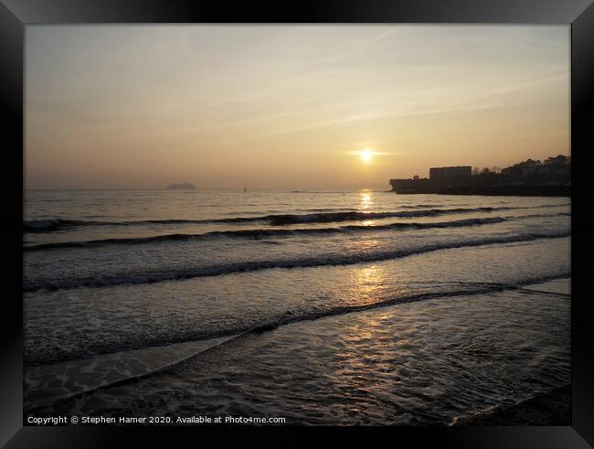 Sunrise over Tor Bay Framed Print by Stephen Hamer