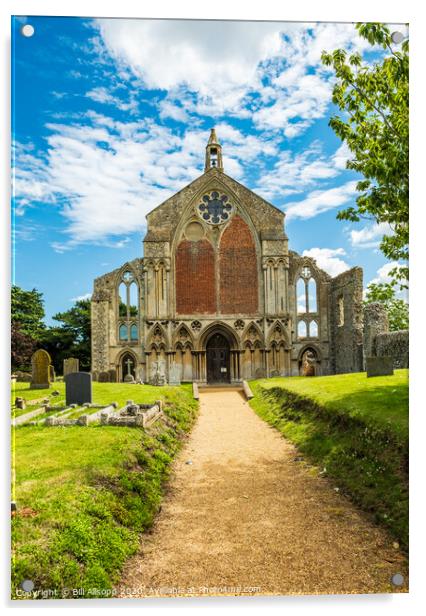 Binham Priory. Acrylic by Bill Allsopp