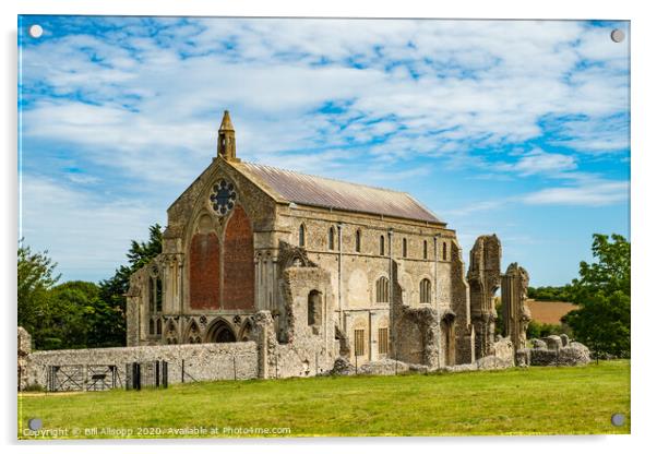 Binham Priory church. Acrylic by Bill Allsopp