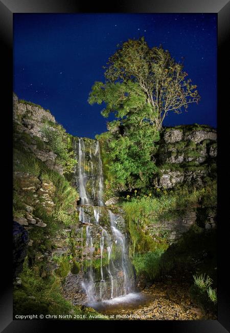 Cray Falls in Wharfedale, North Yorkshire. Framed Print by Chris North