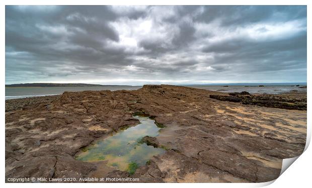 The Rock pool Print by Malc Lawes