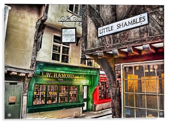 Little Shambles ~ York Acrylic by Trevor Kersley RIP