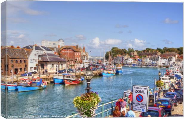 Weymouth Harbour In Summer  Canvas Print by Nicola Clark