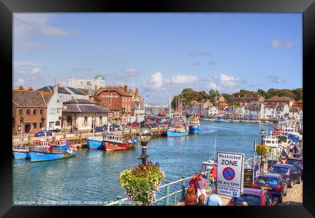 Weymouth Harbour In Summer  Framed Print by Nicola Clark