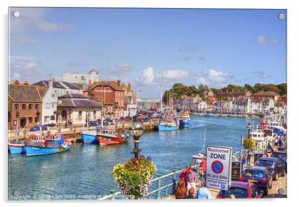 Weymouth Harbour In Summer  Acrylic by Nicola Clark