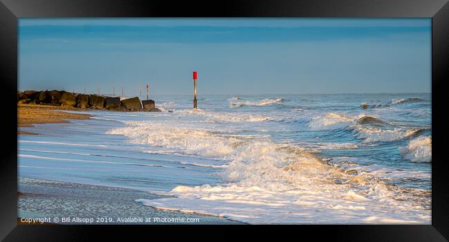 White water at Horsey Gap. Framed Print by Bill Allsopp