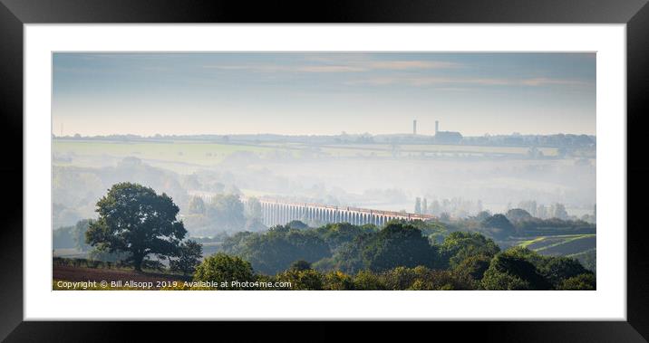 Misty Harringworth Viaduct. Framed Mounted Print by Bill Allsopp